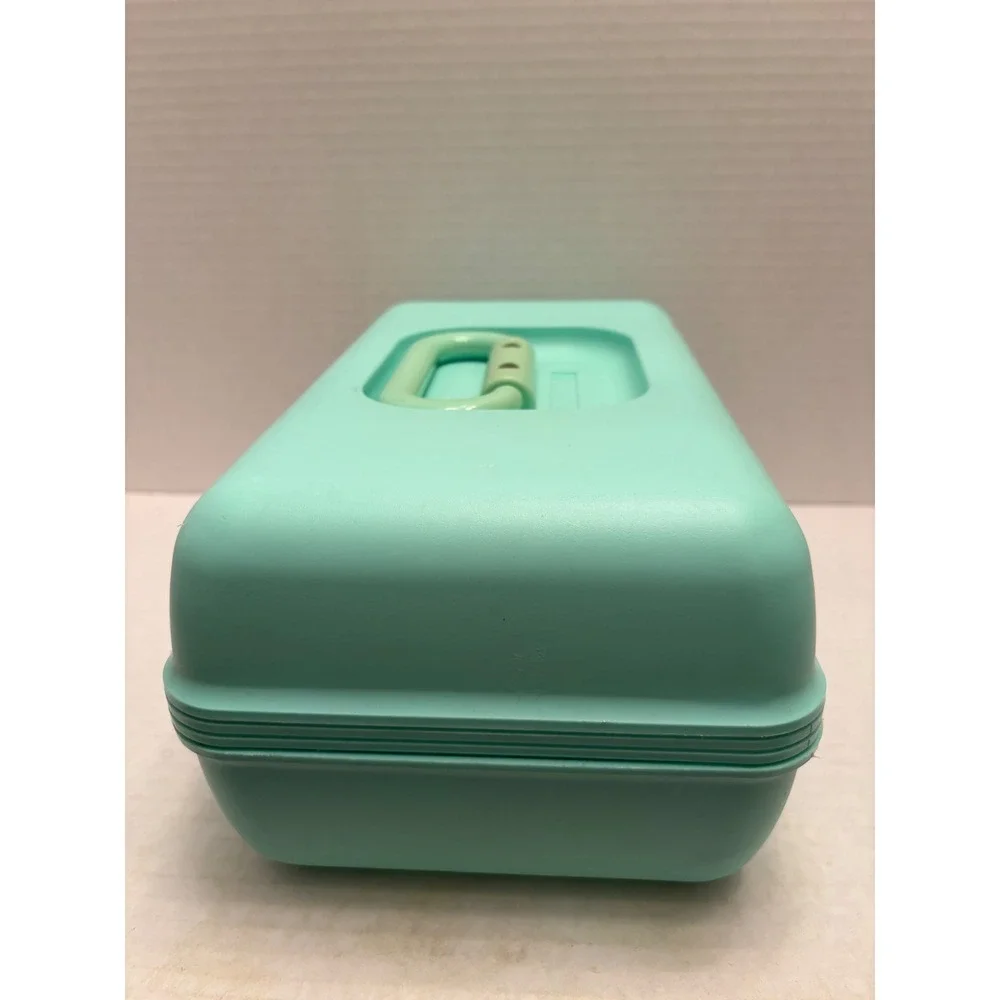 Vintage Caboodles Makeup Organizer Mint Green Model 2602 Plano Molding Co USA